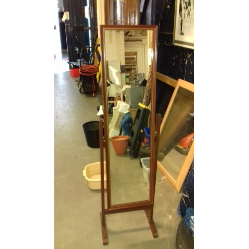 428 - 148 cm tall Edwardian look cheval mirror