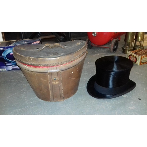 290 - Simpson and Harvey Liverpool limited top hat in leather carry case