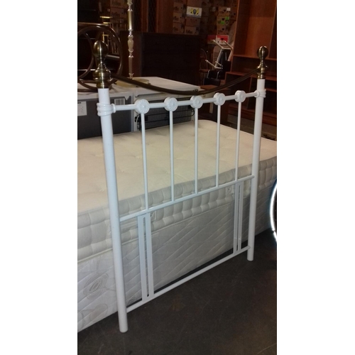 425 - Marks and Spencer responsive single divan bed with metal headboard in very good condition