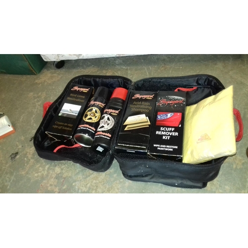 250 - Supagard car cleaning and maintenance set in bag