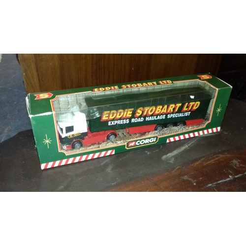 143 - Boxed corgi 59503 Eddie Stobart Scania curtainside trailer