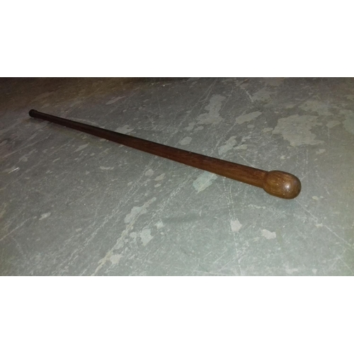 53 - Vintage wooden ball end walking cane