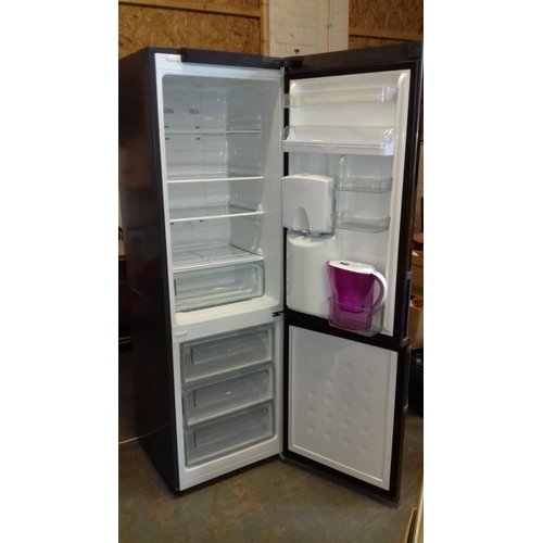 484 - Silver 6 ft Samsung fridge freezer with cold water dispenser