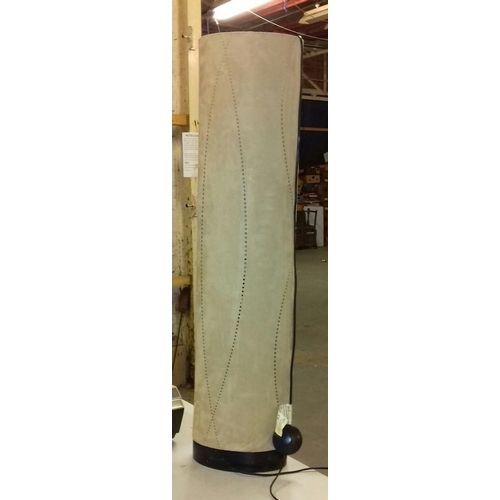 446 - 100 cm tall faux suede floor stand lamp