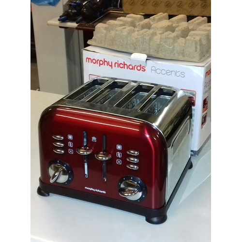 487 - Boxed Morphy Richards 'accents' 4 slice toaster