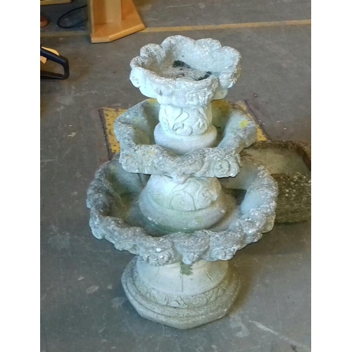 6 - 3 tier concrete planter/water feature