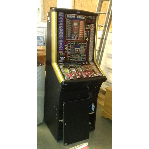 460 - Bell Fruit 'Deal or no Deal' fruit machine with key. works but needs tlc