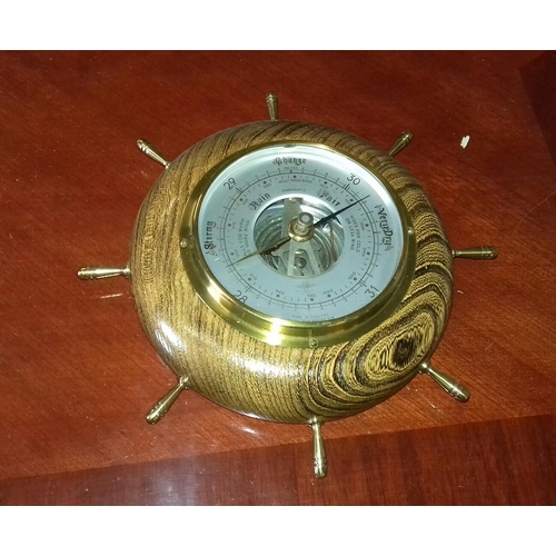 9 - 21 cm diameter ships wheel compensated barometer