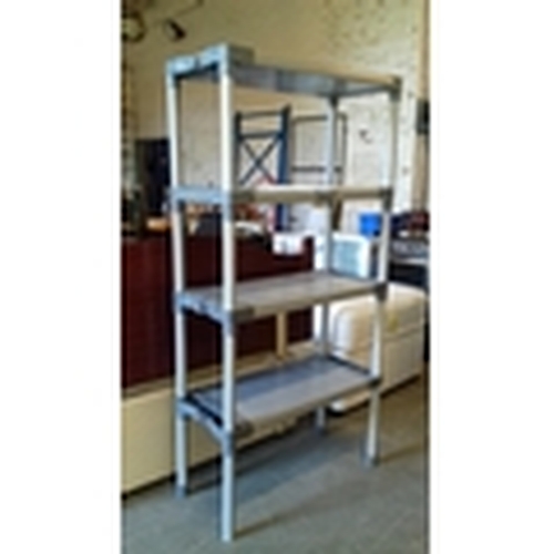 473 - 85 x 40 x 170 cm tall plastic 4 shelf garage stand