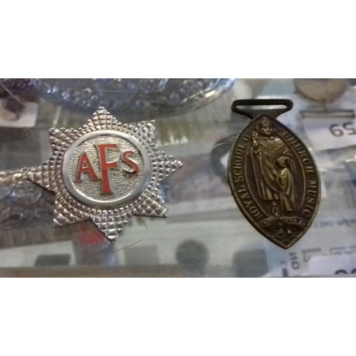 66 - Old royal School of church music & AFS badges