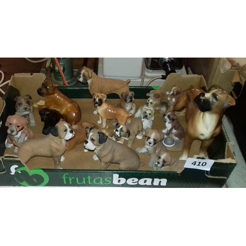 410 - Large amount of assorted boxer dog ornaments