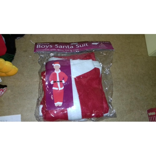 521 - New and sealed boys santa suit up to 6 yrs