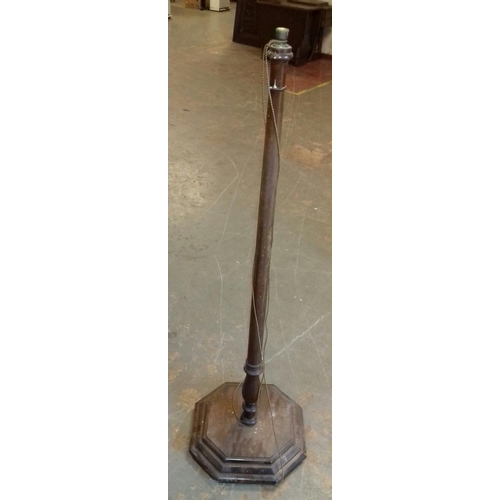 459 - Vintage wooden standard lamp