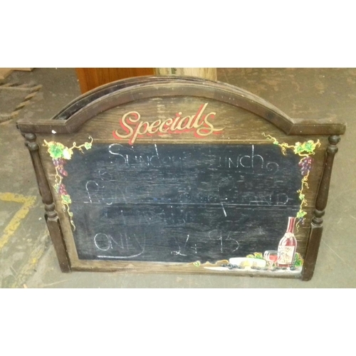 15 - 107 x 84 cm wooden dome shaped top sign 