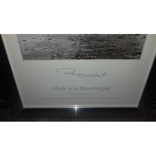 364 - Large framed Philip Plisson signed photograph titled 'altair a la nioulargue'