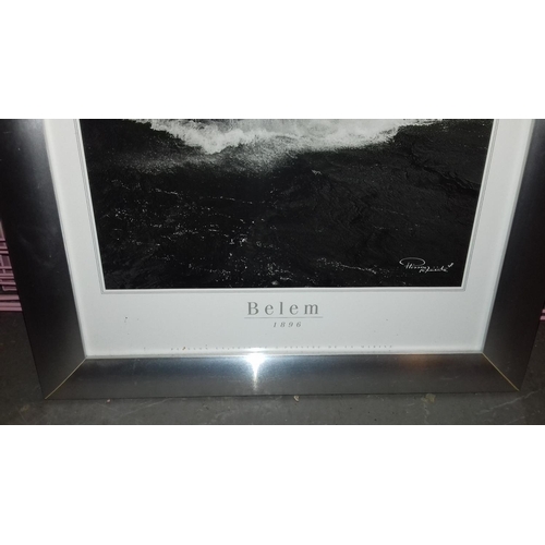 363 - Large framed Philip Plisson signed photograph titled 'Belem'