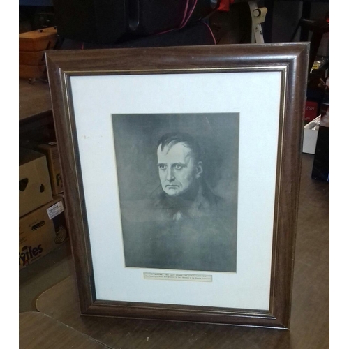 11 - 48 x 40 cm framed and mounted Napoleon portrait by JAMES SANT