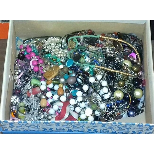 320 - 3 x boxes of assorted costume and fashion jewellery