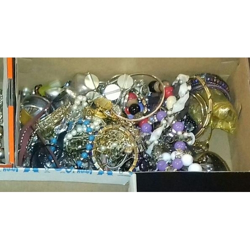 320 - 3 x boxes of assorted costume and fashion jewellery