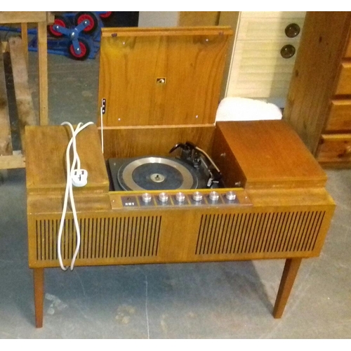 458 - Retro HMV gramophone with Garrard turntable