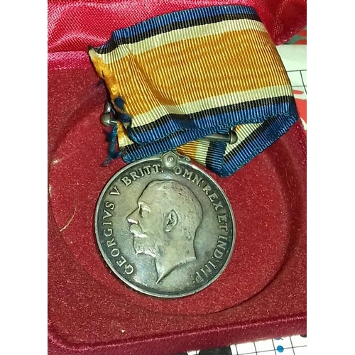 606 - 1914 1918 British war medal and ribbon, 24571 PTE.W.TAIT.SCO.RIF