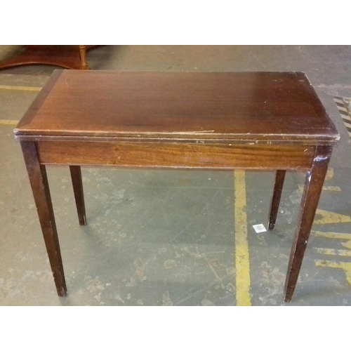 383 - Vintage twist top card table approx. 92 x 46 x 74 cm when closed