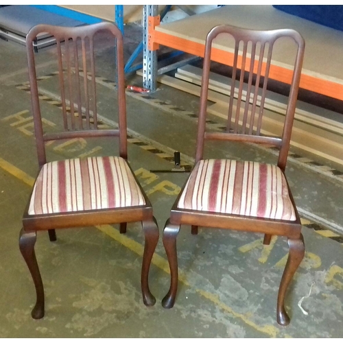 390 - Pair of stick back pop out seat dining chairs