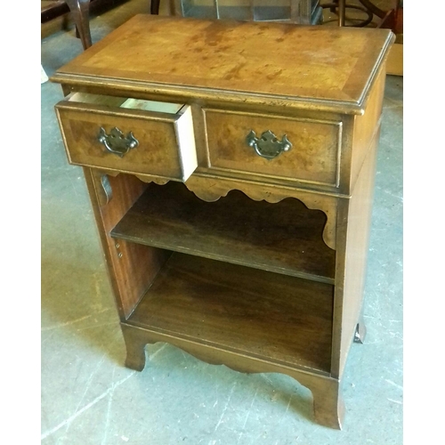 379 - 47 x 28 x 70 cm walnut look 2 drawer stand