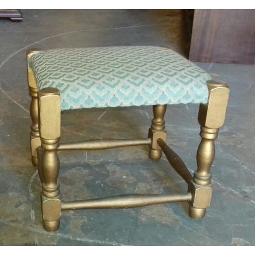 419 - Gilt painted vintage footstool