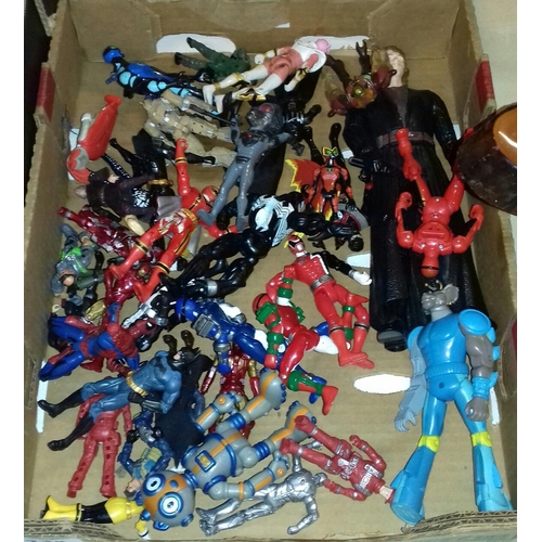 238 - Box of miscellaneous alien and comic book action figures