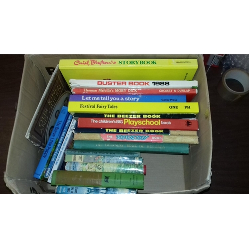 243 - Box of misc. vintage children's story books and annuals etc.