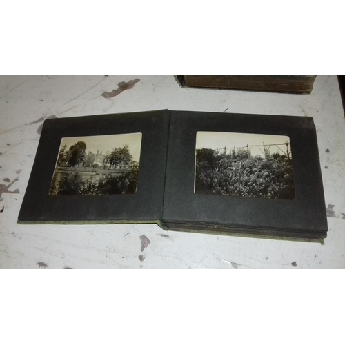 304 - 5 x assorted photo albums with scenery, family portrait and holiday black and white photographs