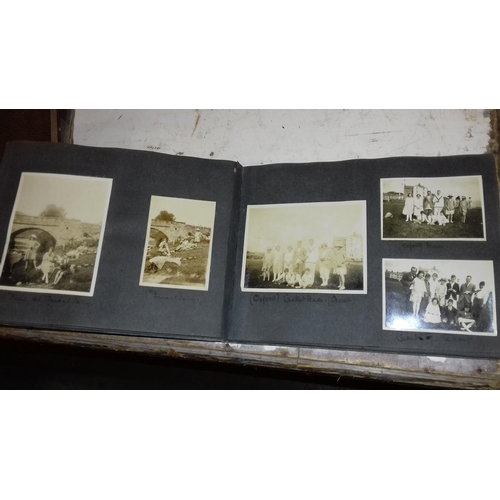 304 - 5 x assorted photo albums with scenery, family portrait and holiday black and white photographs