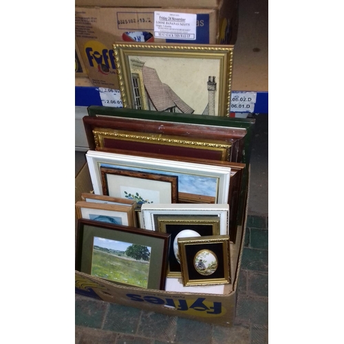 137 - Job lot of assorted framed pictures and paintings