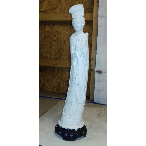 75 - 64 cm tall ceramic painted Chinese figure