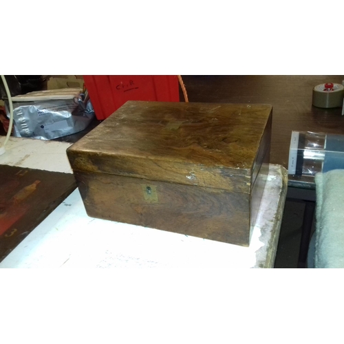 62 - Mahogany writing slope approx. 30 x 22 x 15 cm for restoration