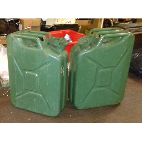 153 - Pair of 20 litre metal jerry cans