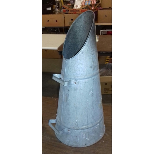 26 - Galvanised coal scuttle