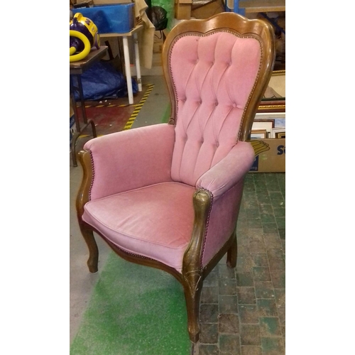 404 - Nice old pink high back chair