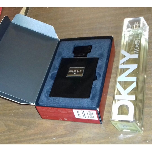 107 - Boxed 75ml eau de Gaga perfume and unboxed full DKNY women 100ml perfume