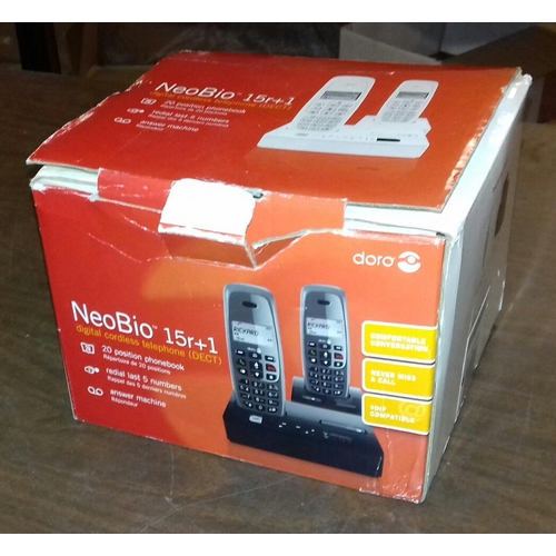 395 - Boxed Doro neo bio digital cordless phone set