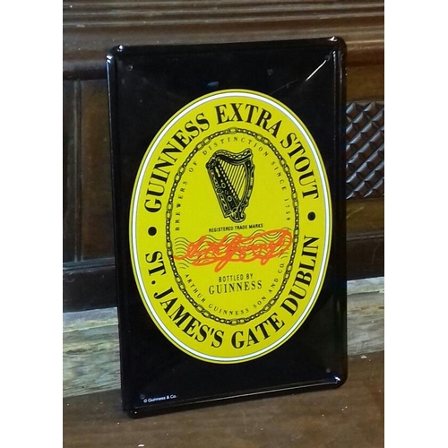 81 - 30 x 20 cm Guinness advertising tin sign