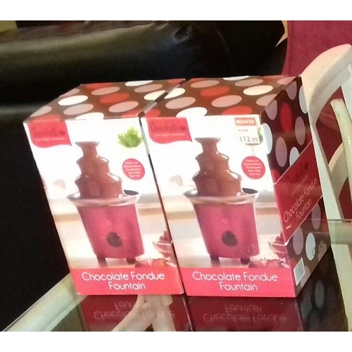 421 - Pair of boxed chocolate fondue fountains