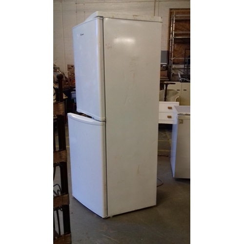 485 - White candy half and half fridge freezer