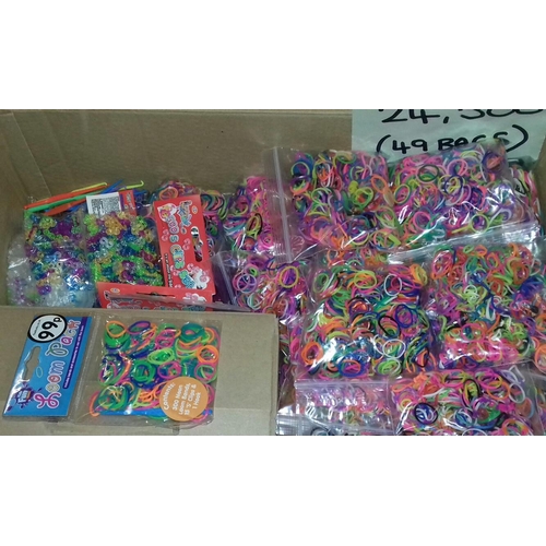 51 - Very large amount of new and bagged loom bands, accessories and books