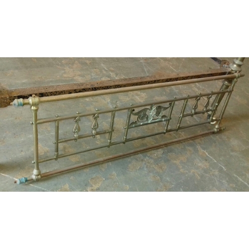 443 - Victorian brass heavy four poster style bed  base