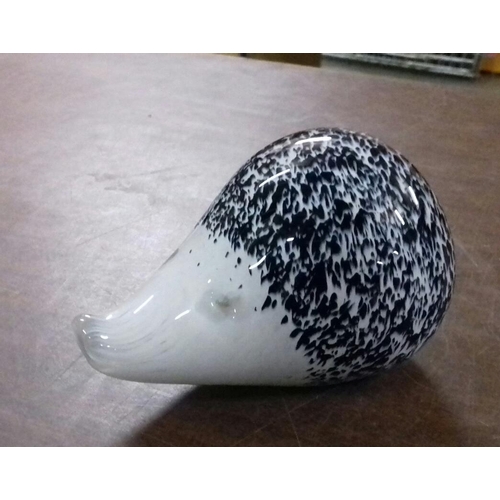 126 - Approx. 11 cm long Wedgwood art glass Hedgehog