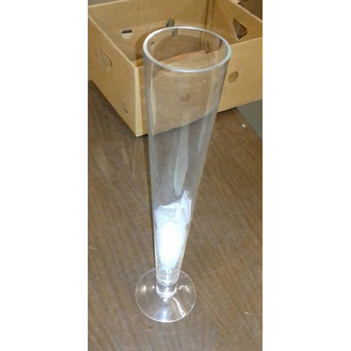 76 - 2 ft. tall clear drinking glass shaped vase or table centre-piece