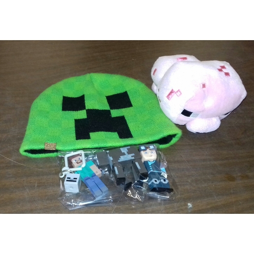 137 - Little Minecraft bundle of toy, hat and figures