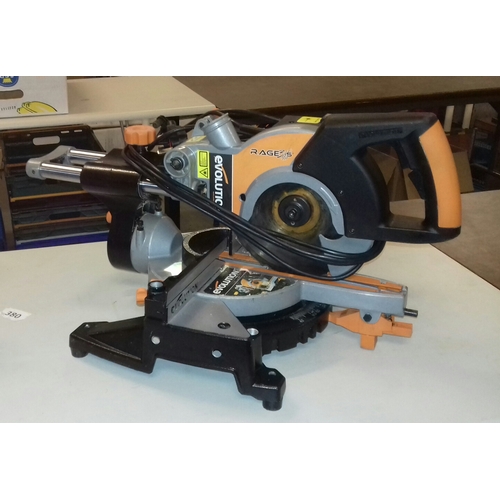 182 - Evolution Rage 3 sliding laser mitre saw